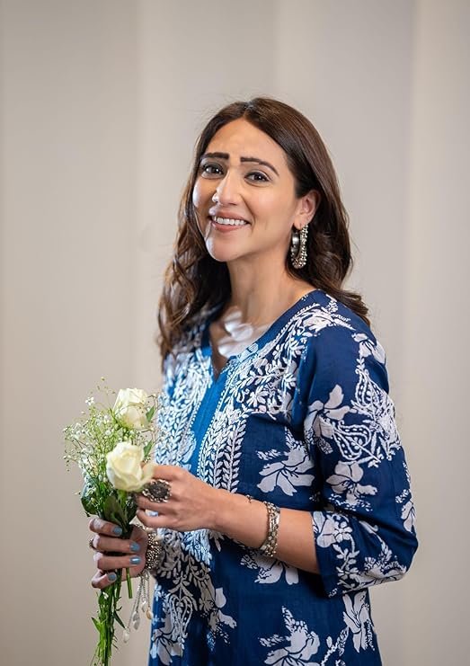 GoSriKi Women’s Rayon Blend Chikankari Embroidered Straight Kurta | SV25090161 - Image 2