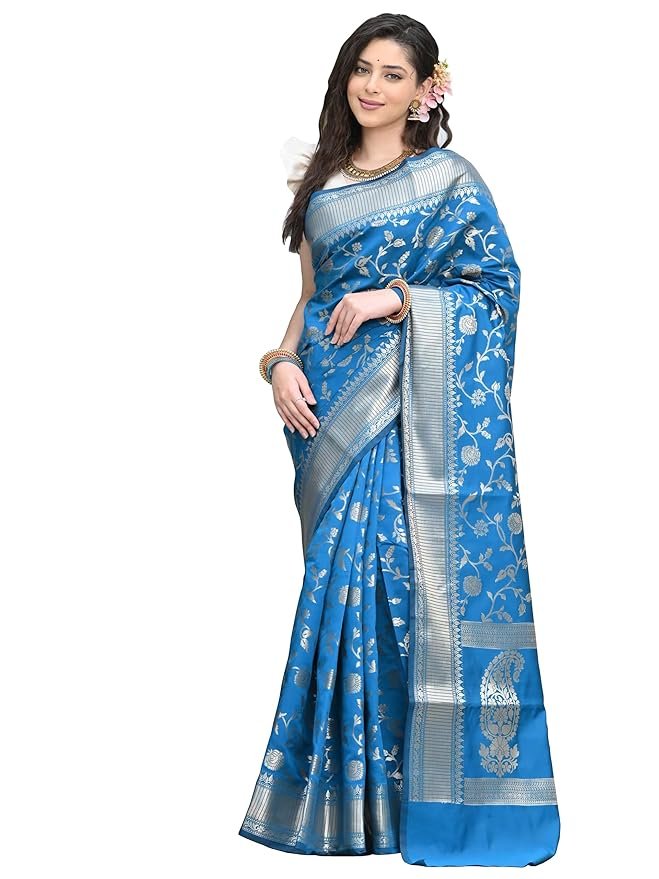 Sugathari Women’s Banarasi Saree | Pure Kanjivaram Silk Soft Pattu Saree | SV25090145