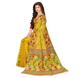 Mayabi Women's Dhakai Jamdani Cotton Silk Saree | Traditional Bengali Tant Korat Work | Without Blouse Piece | SV25090101